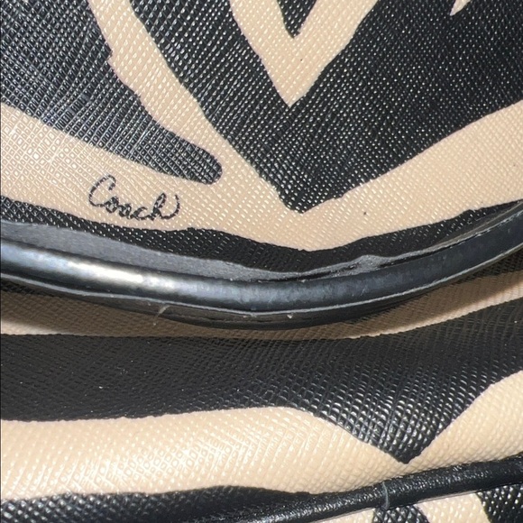 Coach Zebra Print Tote - Black and Tan - Picture 8 of 11